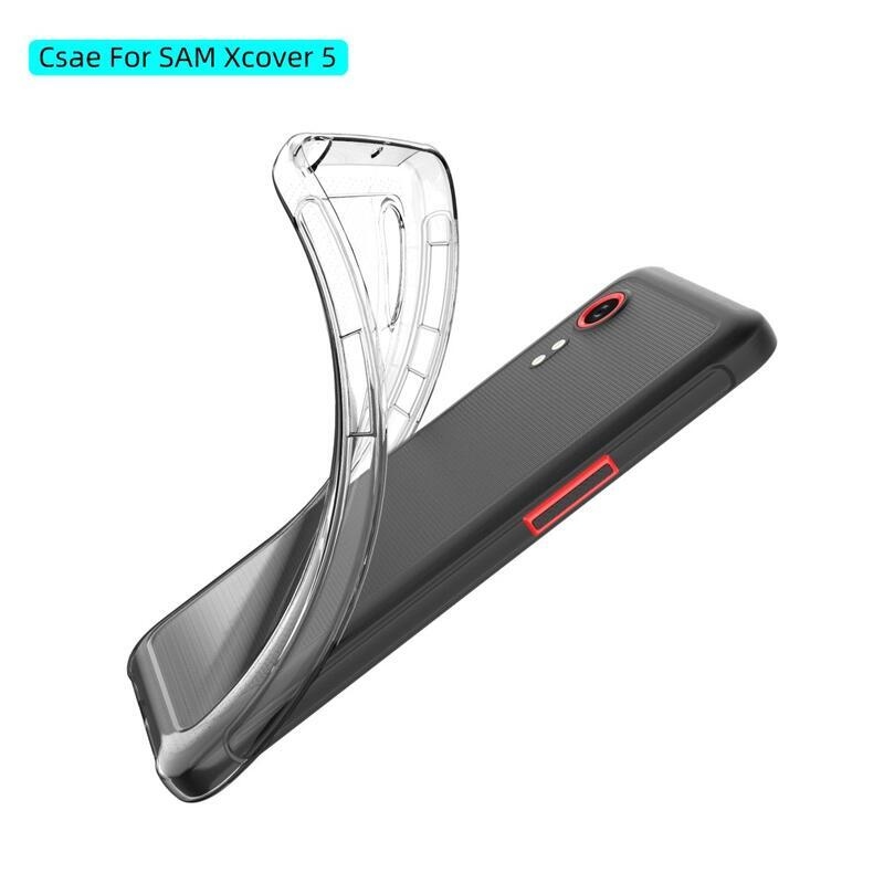 Tenký průhledný gelový obal na mobil Samsung Galaxy Xcover 5 - průhledný