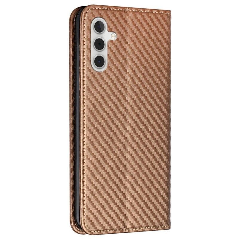 Texture knížkové pouzdro na Samsung Galaxy A14 4G/5G - hnědé