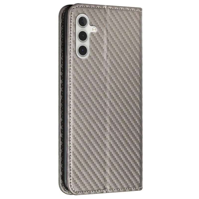Texture knížkové pouzdro na Samsung Galaxy A14 4G/5G - šedé