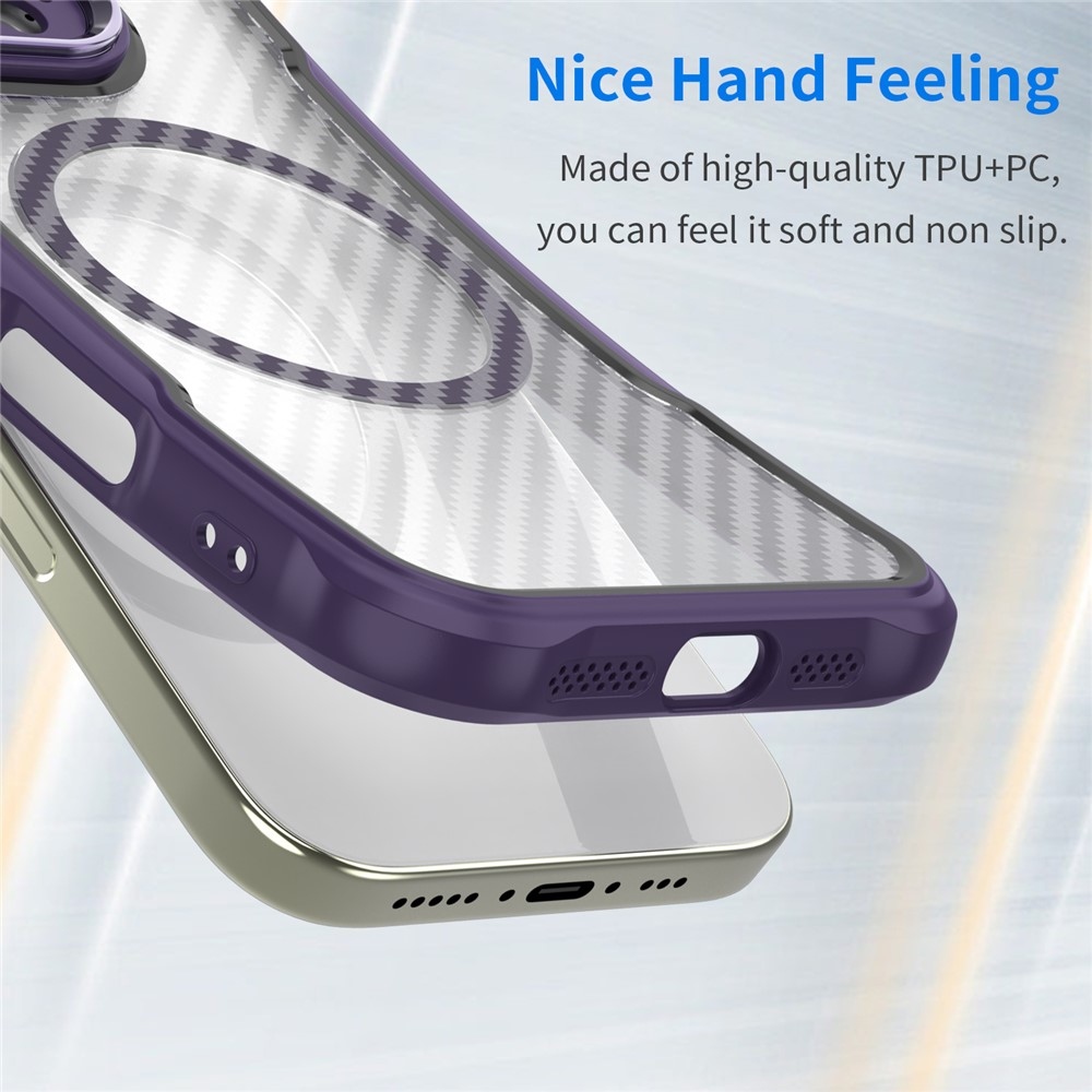 Texture odolný kryt s podporou MagSafe na Samsung Galaxy S26+ - fialový