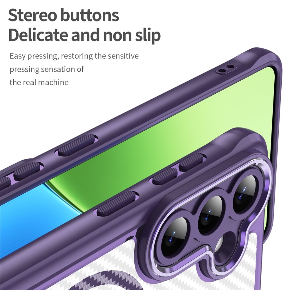 Texture odolný kryt s podporou MagSafe na Samsung Galaxy S26+ - fialový