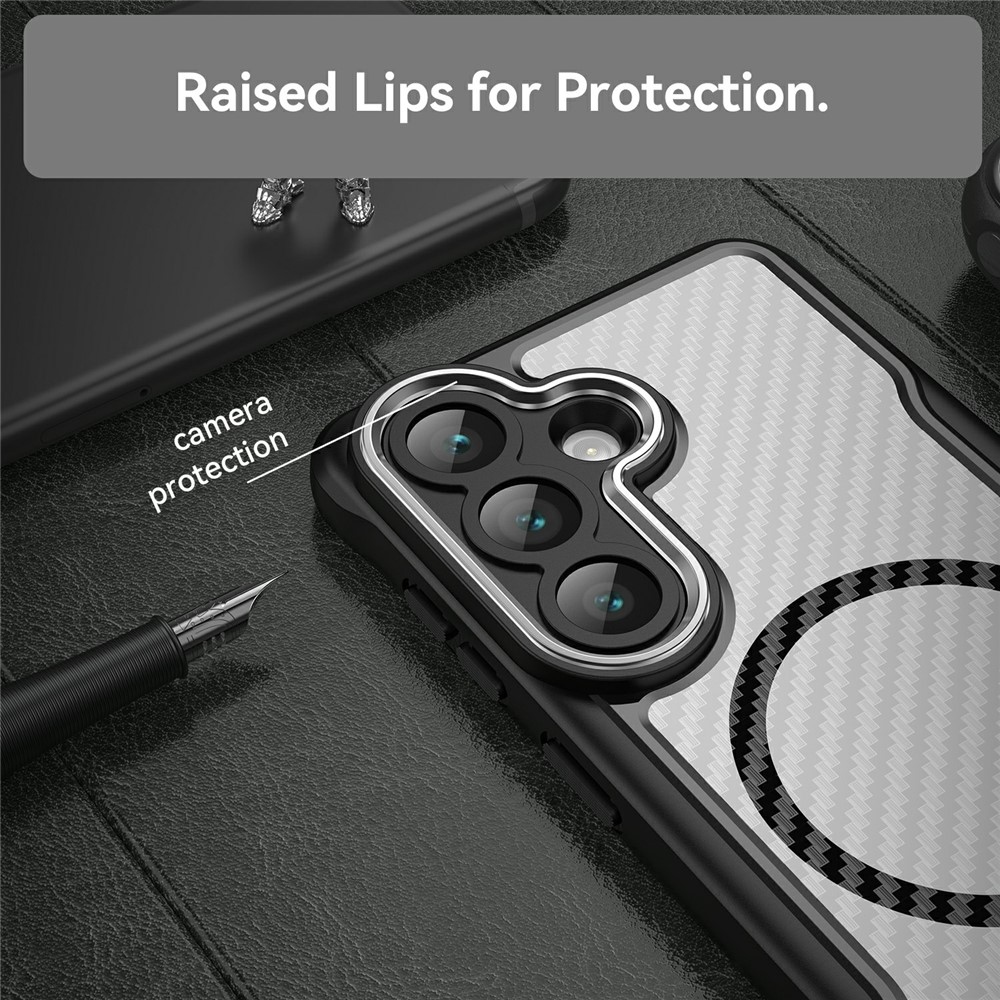 Texture odolný kryt s podporou MagSafe na Samsung Galaxy S26/S26 Pro - černý