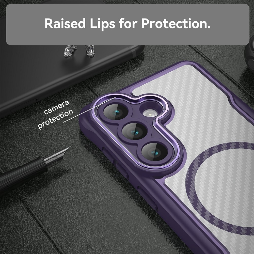 Texture odolný kryt s podporou MagSafe na Samsung Galaxy S26/S26 Pro - fialový