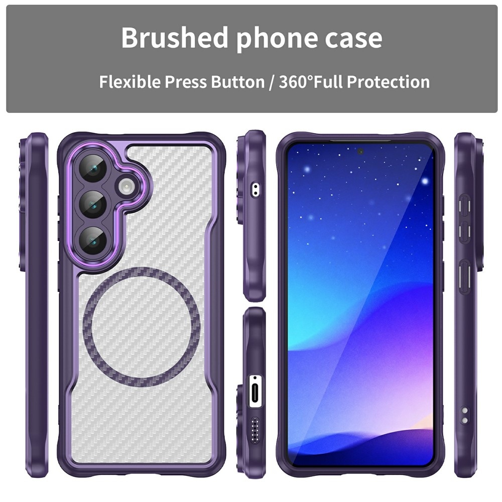 Texture odolný kryt s podporou MagSafe na Samsung Galaxy S26/S26 Pro - fialový