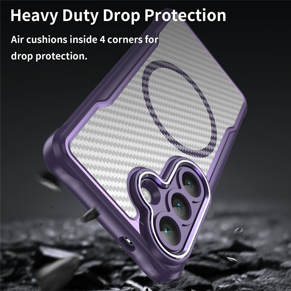 Texture odolný kryt s podporou MagSafe na Samsung Galaxy S26/S26 Pro - fialový