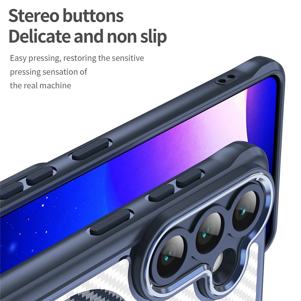 Texture odolný kryt s podporou MagSafe na Samsung Galaxy S26/S26 Pro - modrý