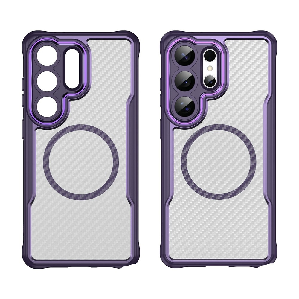 Texture odolný kryt s podporou MagSafe na Samsung Galaxy S26 Ultra - fialový