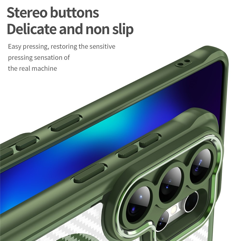 Texture odolný kryt s podporou MagSafe na Samsung Galaxy S26 Ultra - zelený