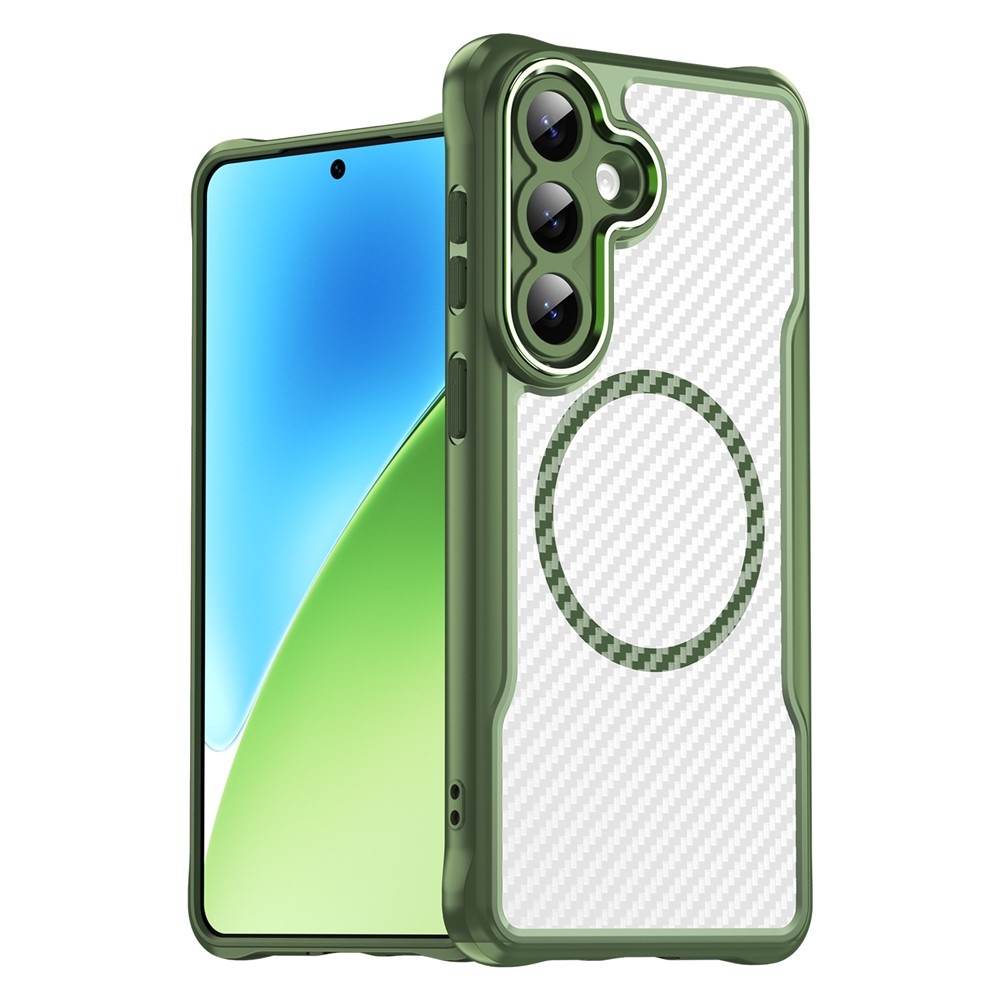 Texture odolný kryt s podporou MagSafe na Samsung Galaxy S26+ - zelený