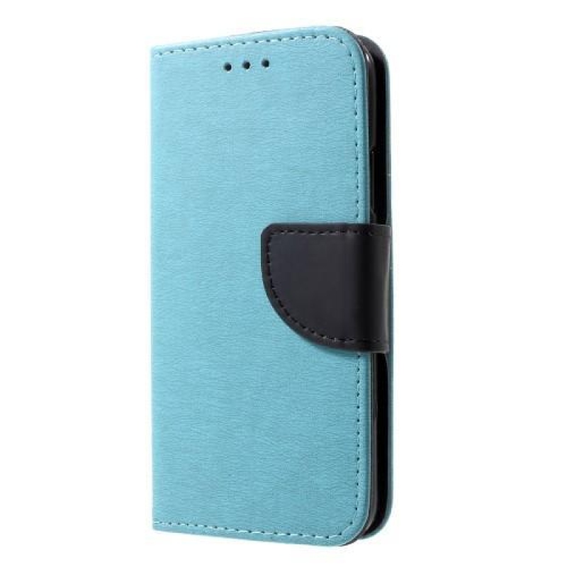 Texture PU kožené pouzdro na iPhone X - modré