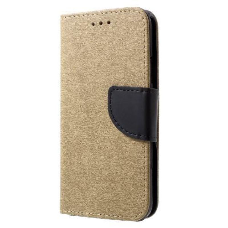 Texture PU kožené pouzdro na iPhone X - zlaté