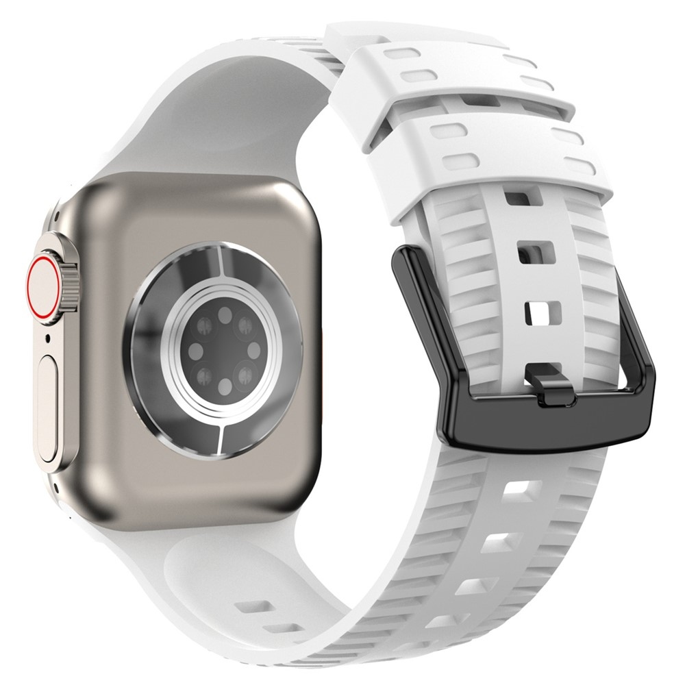 Texture silikonový řemínek na Apple Watch Ultra 4/3/2/1 49mm/12/11/10 46mm - bílý