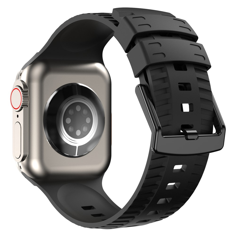 Texture silikonový řemínek na Apple Watch Ultra 4/3/2/1 49mm/12/11/10 46mm - černý