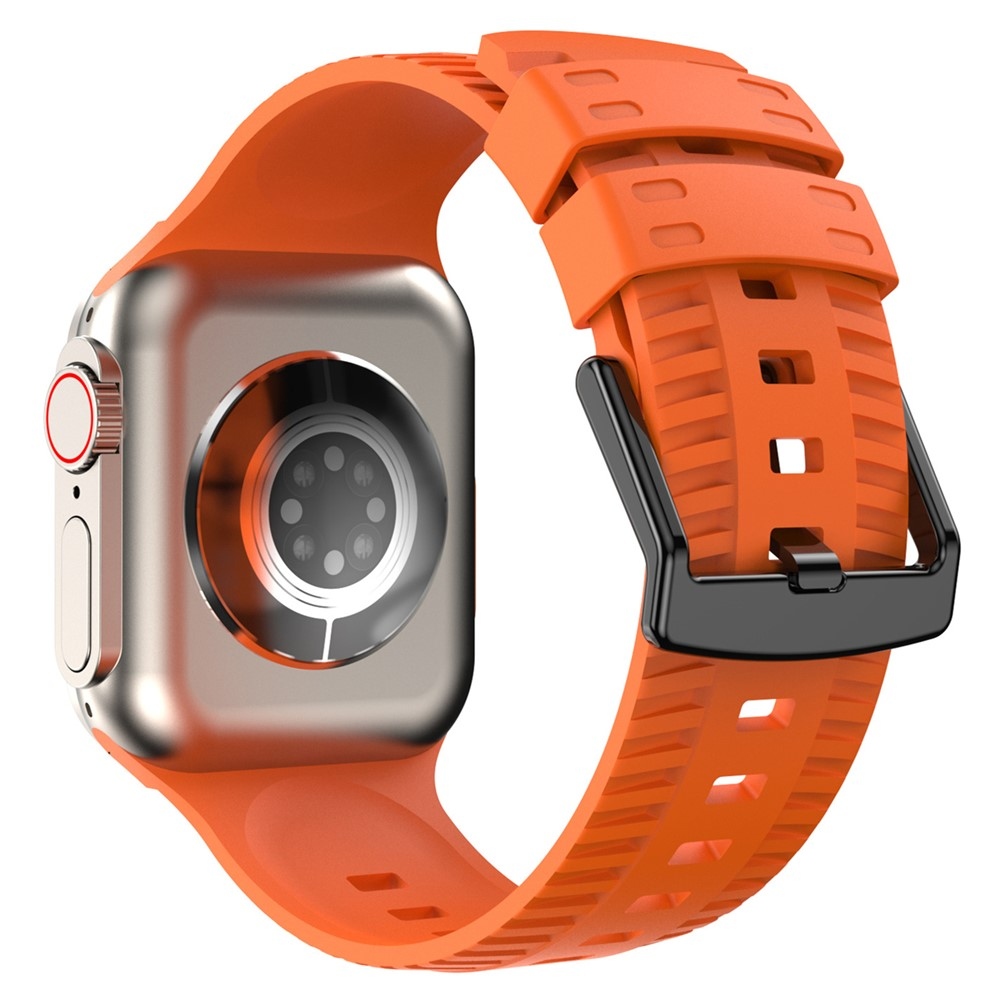 Texture silikonový řemínek na Apple Watch Ultra 4/3/2/1 49mm/12/11/10 46mm - oranžový