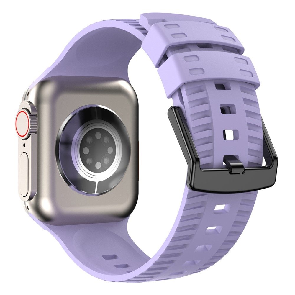 Texture silikonový řemínek na Apple Watch Ultra 4/3/2/1 49mm/12/11/10 46mm - světlefialový