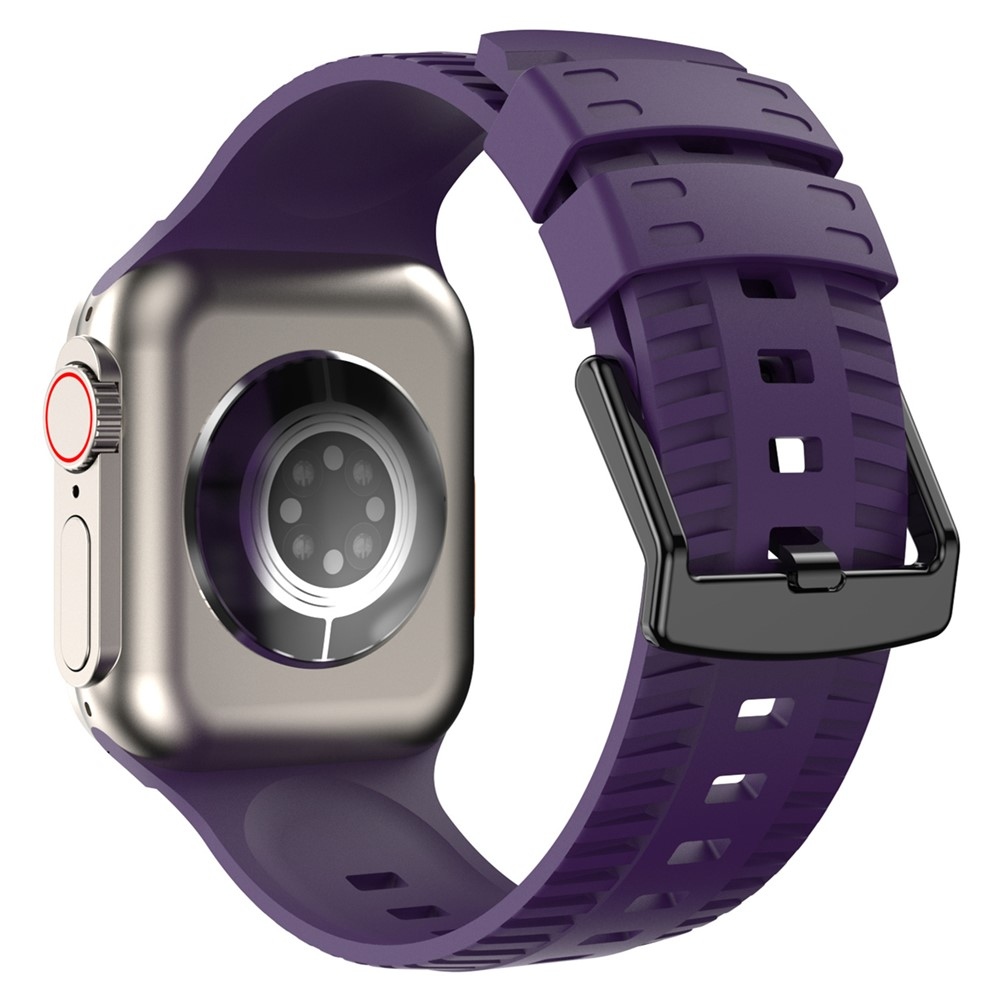 Texture silikonový řemínek na Apple Watch Ultra 4/3/2/1 49mm/12/11/10 46mm - tmavěfialový