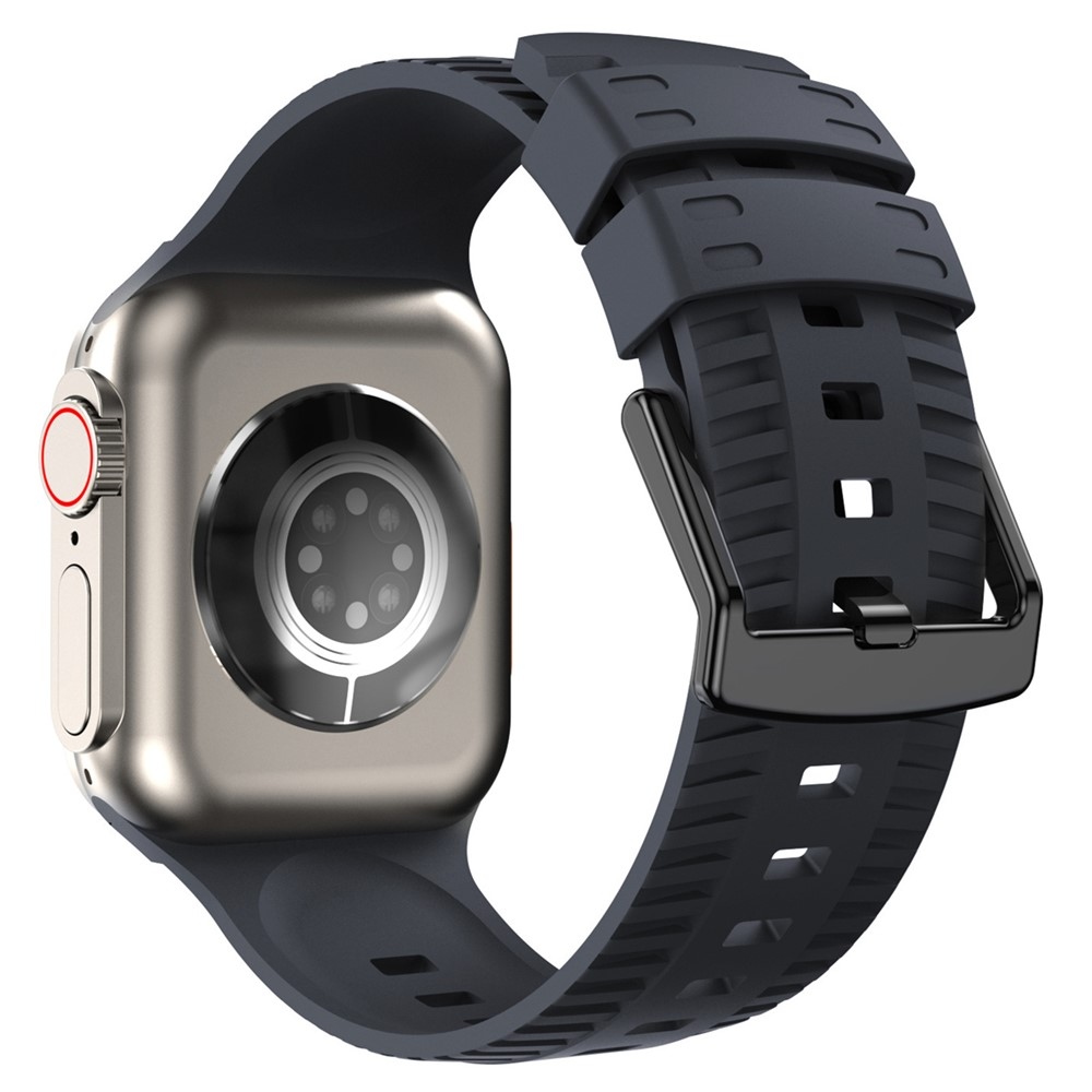 Texture silikonový řemínek na Apple Watch Ultra 4/3/2/1 49mm/12/11/10 46mm - tmavěmodrý