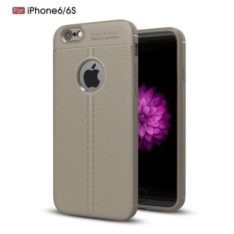 Texturované gelové pouzdro na iPhone 6 a 6s - šedé