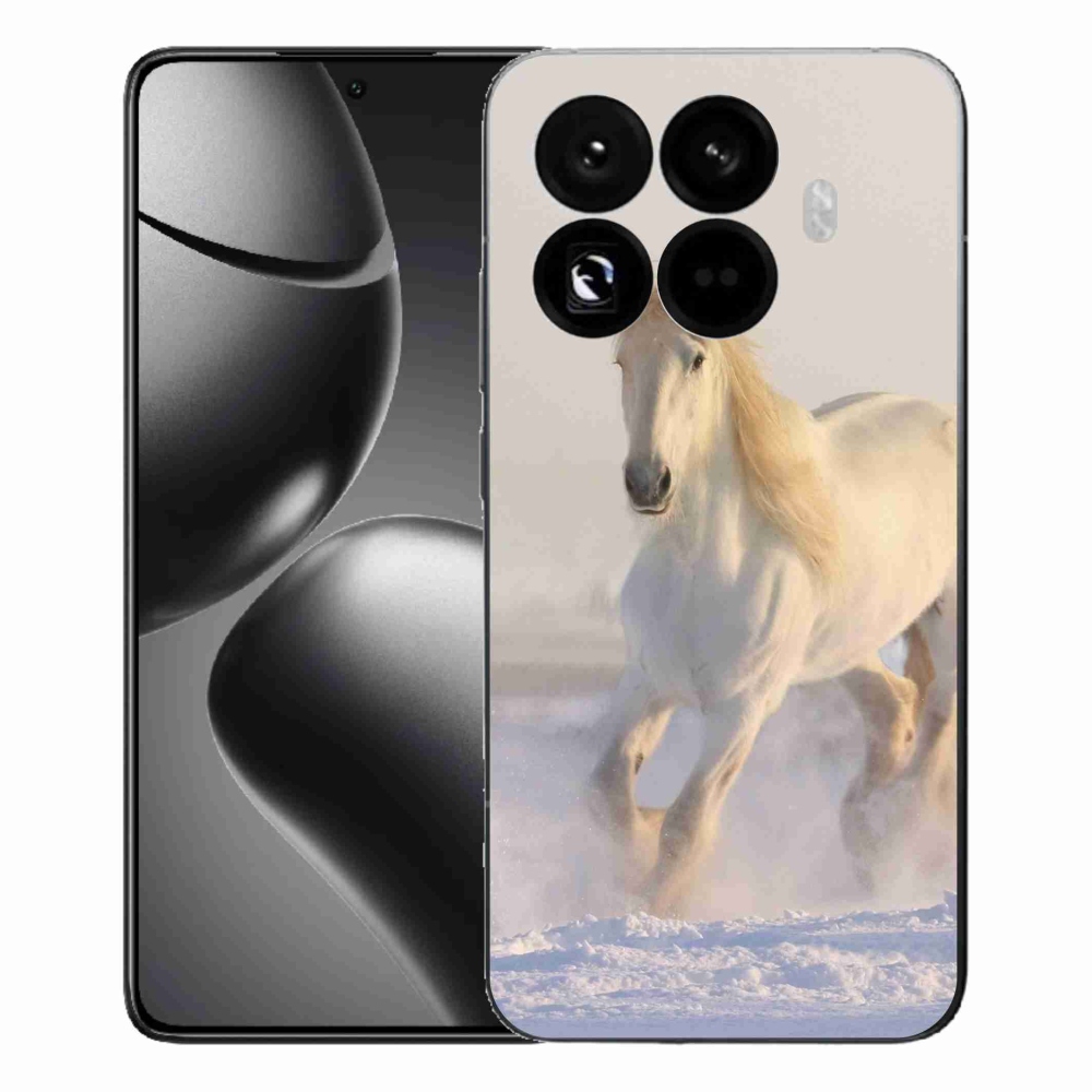 Gelový kryt mmCase na Xiaomi 15T Pro - kůň ve sněhu