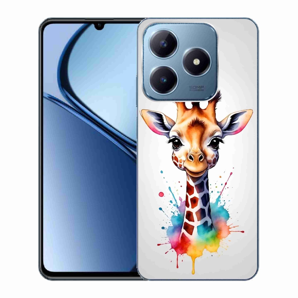 Gelový kryt mmCase na Realme C63 - žirafa 1