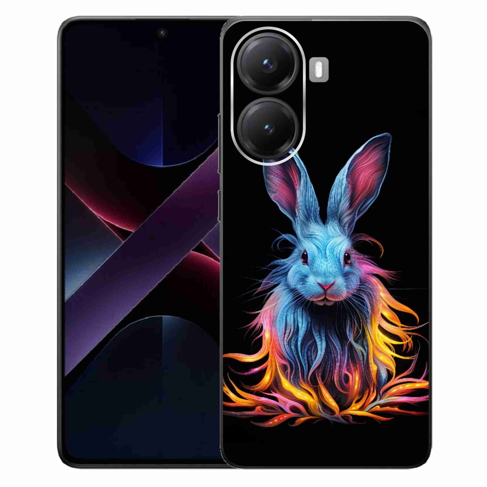 Gelový kryt mmCase na Xiaomi Poco X7 Pro 5G - abstraktní zajíc