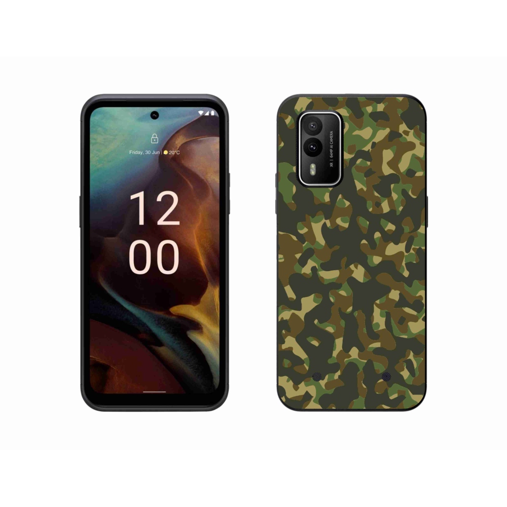 Gelový kryt mmCase na Nokia XR21 - maskáčový vzor 1