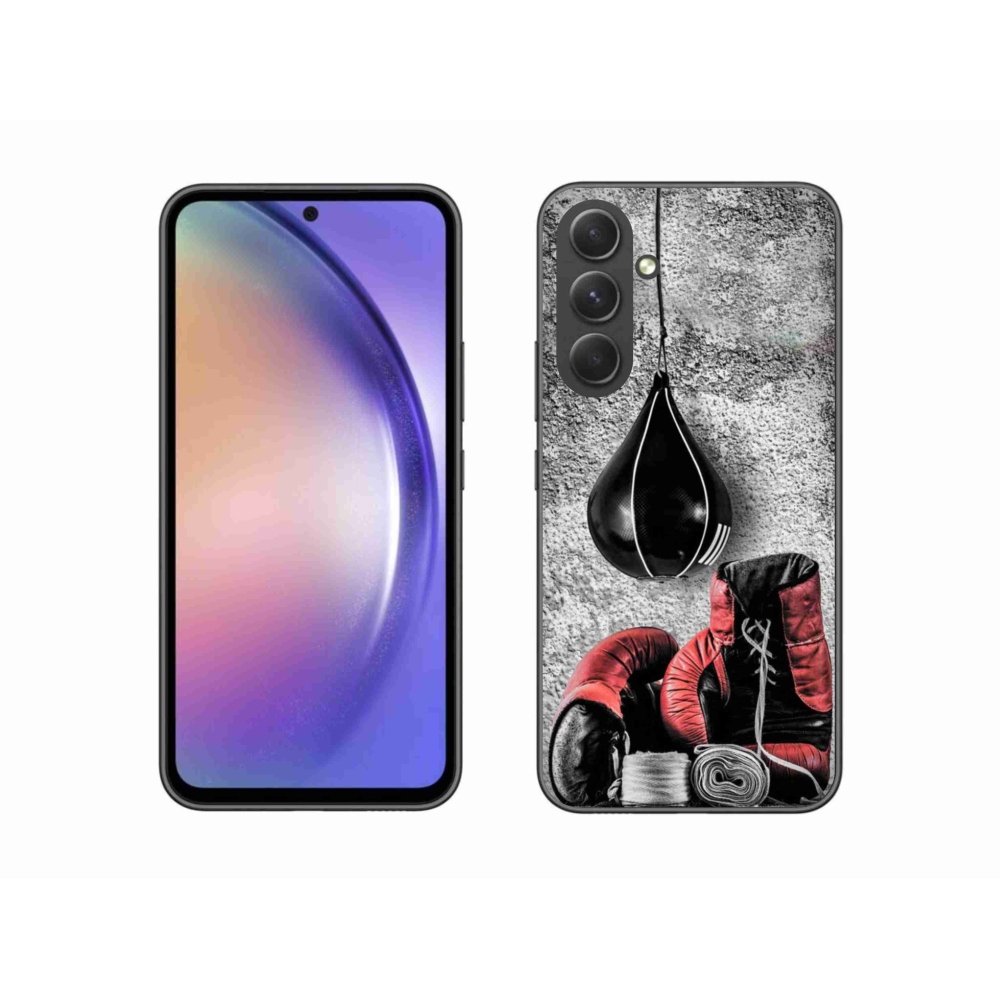 Gelový kryt mmCase na Samsung Galaxy A54 5G - boxovací pytel a rukavice