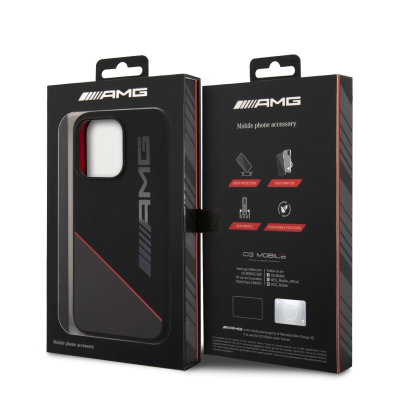 AMG Liquid Silicone Two Tone Zadní Kryt pro iPhone 14 Pro Black