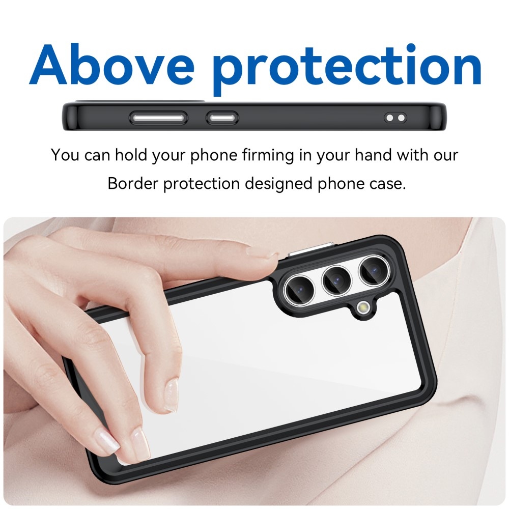 Gelový obal s pevnými zády na Samsung Galaxy S24 - černý