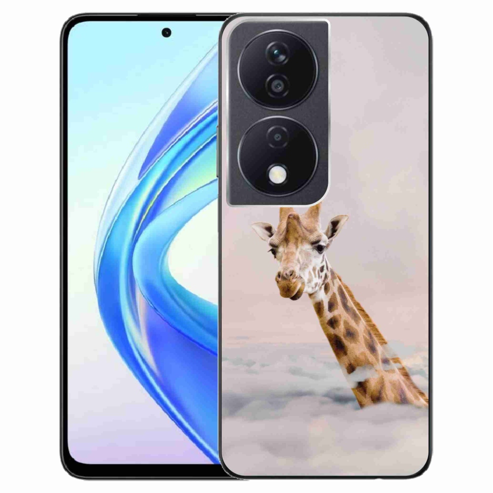 Gelový kryt mmCase na Honor X7b/Honor 90 Smart - žirafa v oblacích