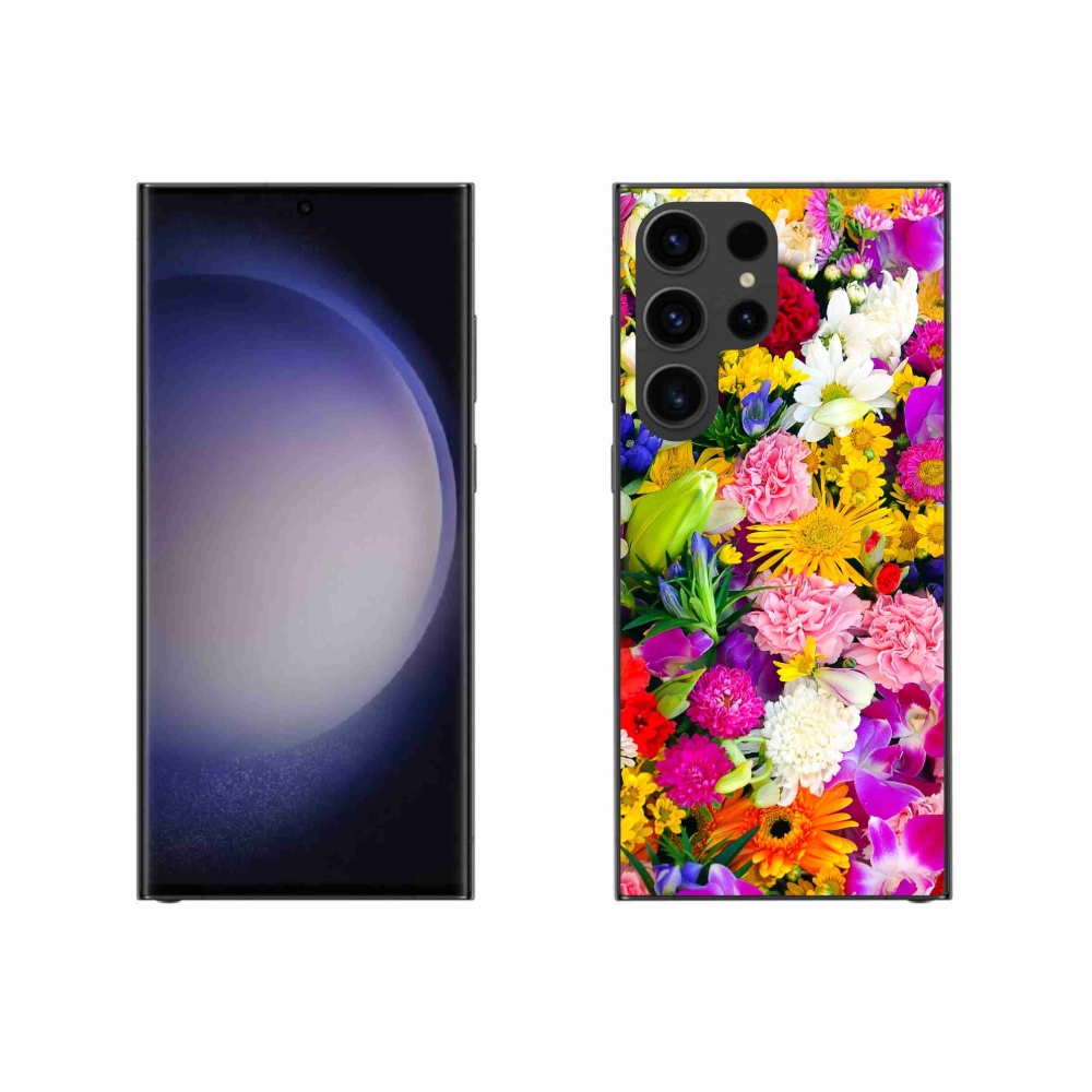 Gelový kryt mmCase na Samsung Galaxy S23 Ultra 5G - květiny 12