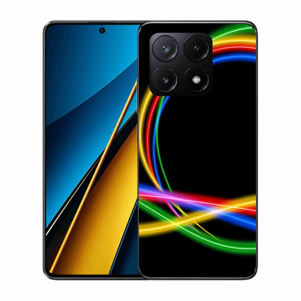 Gelový obal mmCase na Xiaomi Poco X6 Pro 5G - neonové kruhy