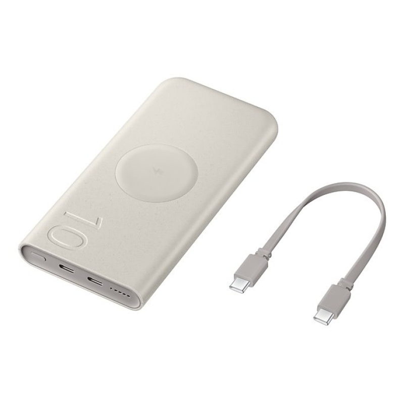 EB-U2510XUE Samsung Bezdrátová Powerbanka 2x USB-C 25W 10000mAh Beige