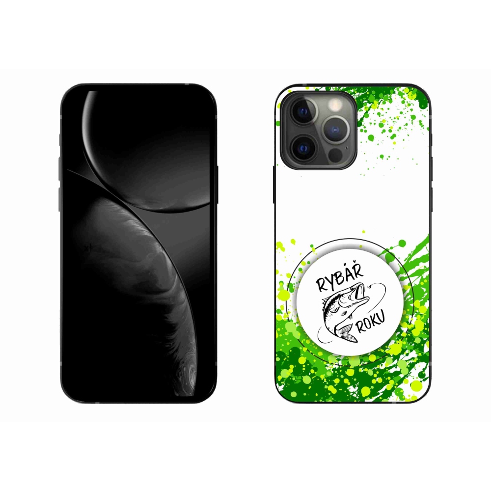 Gelový kryt mmCase na iPhone 13 Pro Max 6.7 - rybář roku bílé pozadí