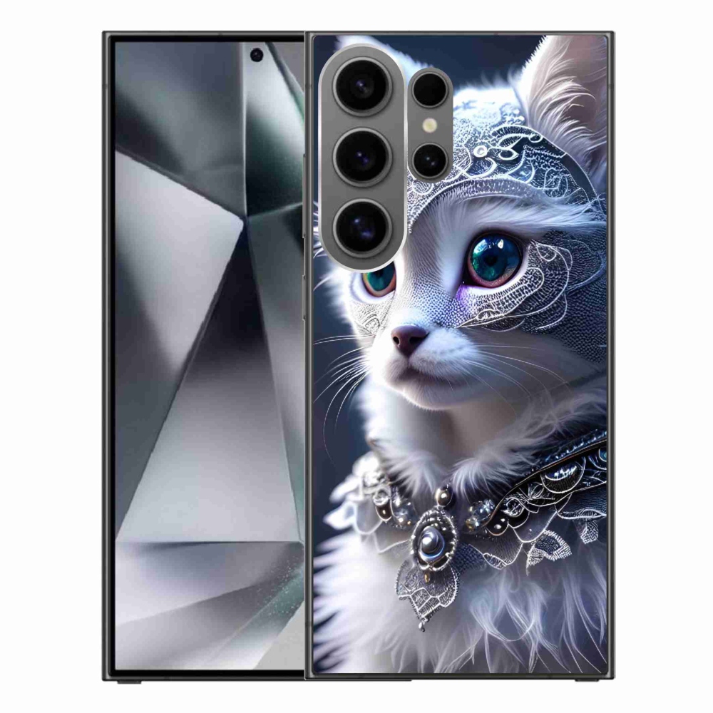 Gelový kryt mmCase na Samsung Galaxy S24 Ultra - bílá kočka