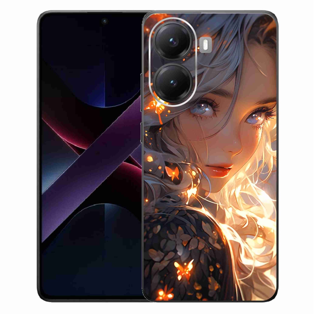 Gelový kryt mmCase na Xiaomi Poco X7 Pro 5G - dívka a motýli