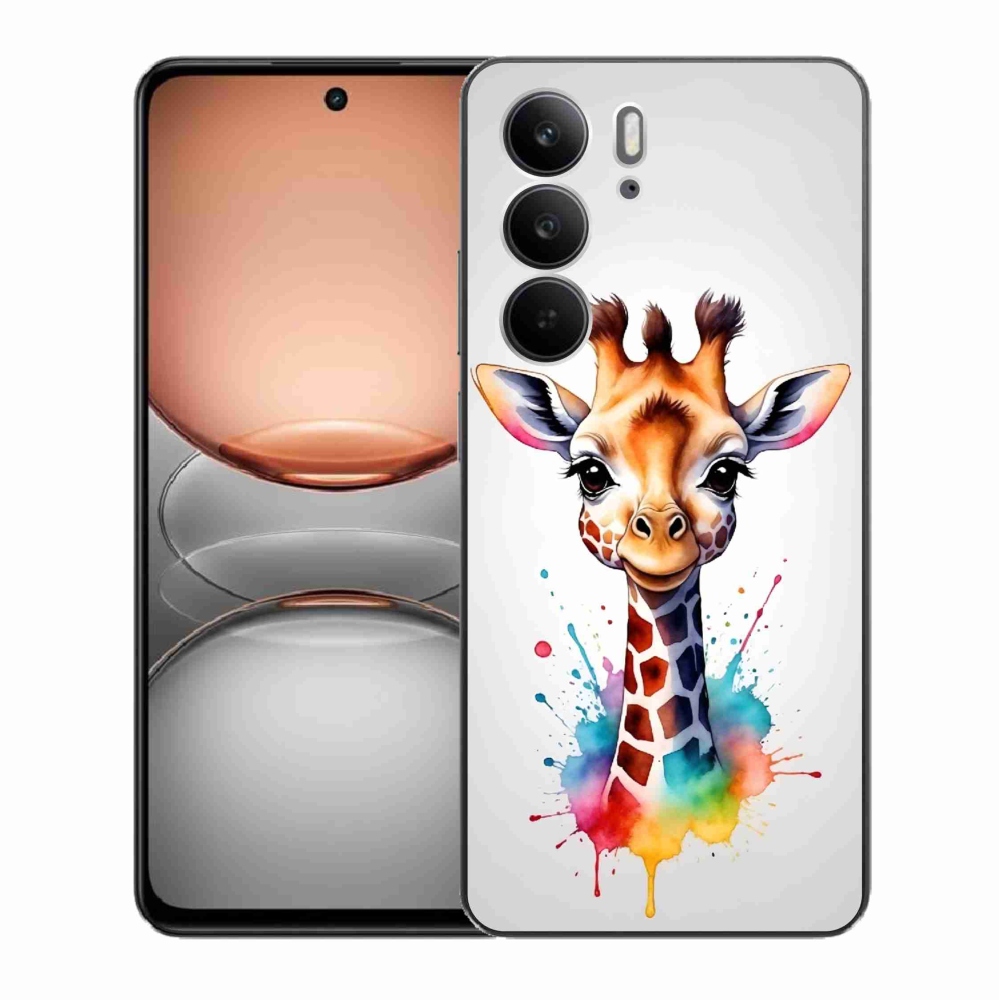 Gelový kryt mmCase na Realme C75 - žirafa 1