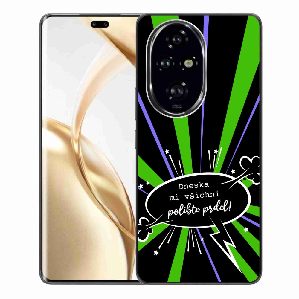 Gelový kryt mmCase na Honor 200 Pro 5G - vtipný text 15 černé pozadí