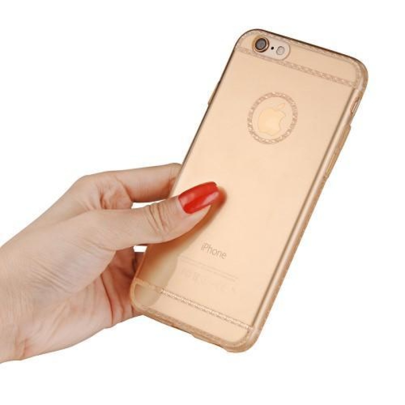 Thin gelový obal s texturou na iPhone 6s Plus a 6 Plus - modrý