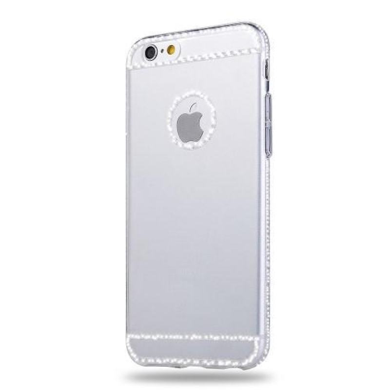 Thin gelový obal s texturou na iPhone 6s Plus a 6 Plus - stříbrný