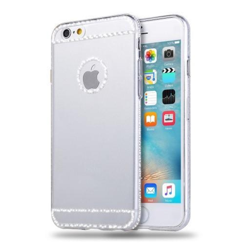 Thin gelový obal s texturou na iPhone 6s Plus a 6 Plus - stříbrný