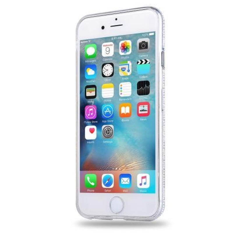 Thin gelový obal s texturou na iPhone 6s Plus a 6 Plus - stříbrný