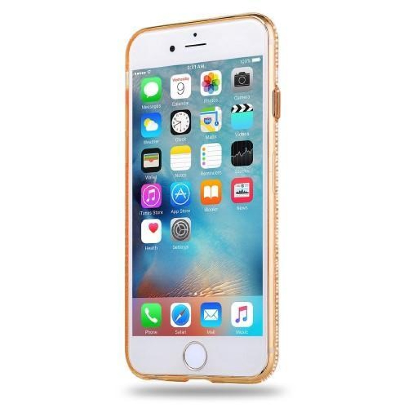 Thin gelový obal s texturou na iPhone 6s Plus a 6 Plus - zlatý