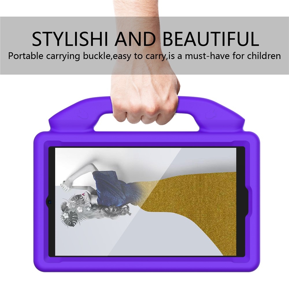 Thumb EVA odolné pouzdro s úchytem na tablet Samsung Galaxy Tab A11/Tab A9 - fialové