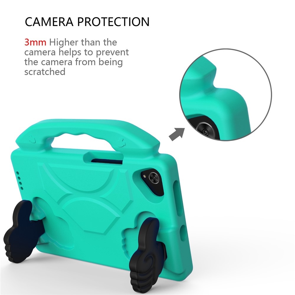 Thumb EVA odolné pouzdro s úchytem na tablet Samsung Galaxy Tab A11/Tab A9 - modrozelené