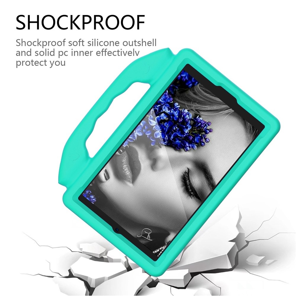 Thumb EVA odolné pouzdro s úchytem na tablet Samsung Galaxy Tab A11/Tab A9 - modrozelené