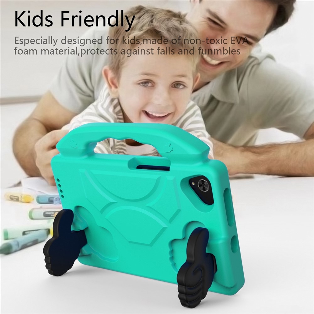 Thumb EVA odolné pouzdro s úchytem na tablet Samsung Galaxy Tab A11/Tab A9 - modrozelené