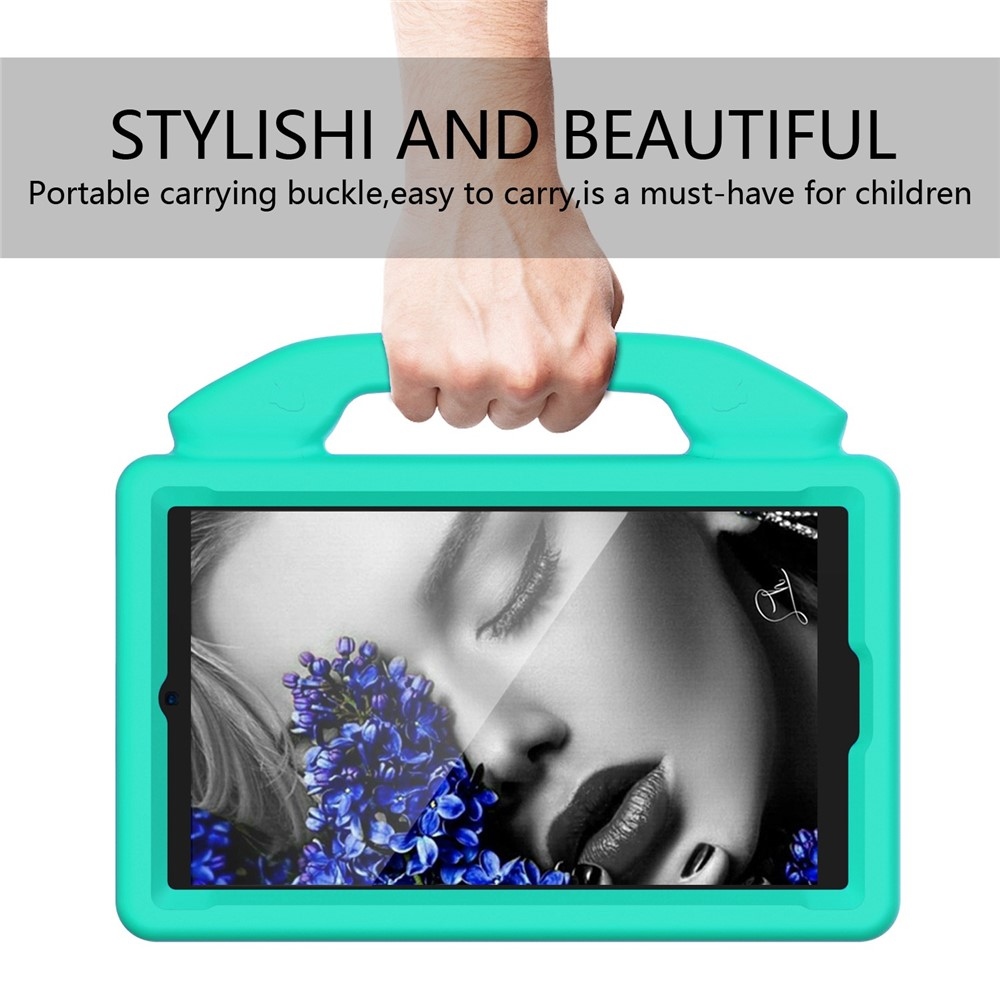 Thumb EVA odolné pouzdro s úchytem na tablet Samsung Galaxy Tab A11/Tab A9 - modrozelené