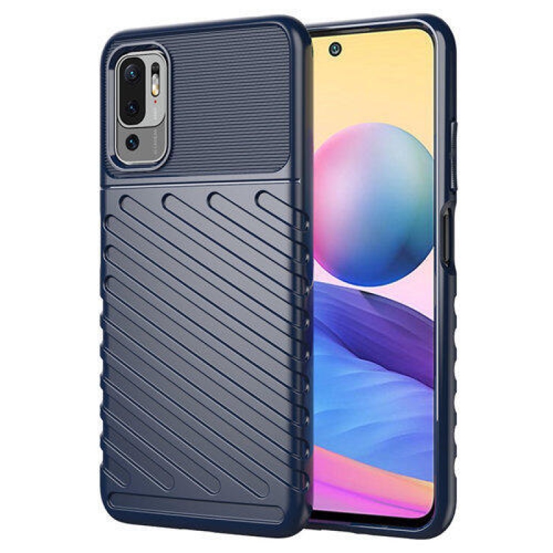 Thunder odolný gelový obal na Xiaomi Redmi Note 10 5G/Poco M3 Pro 4G/5G - modrý