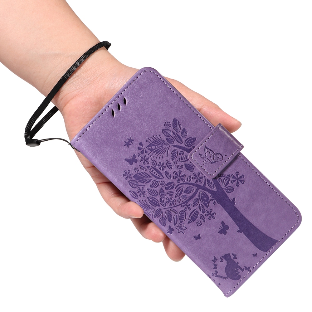 Trees knížkové pouzdro na Xiaomi Redmi 15 4G (171mm) - světlefialové